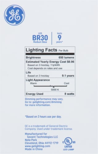 GE LED Indoor Floodlight Light Bulb Perspective: right