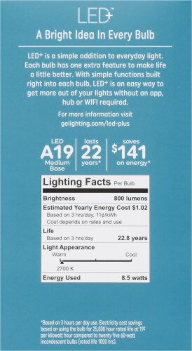 GE LED + Dusk to Dawn A19 Soft White Light Bulb Perspective: right