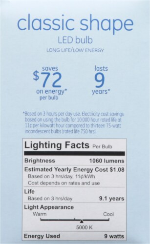 GE Daylight LED Classic Light Bulb Perspective: right