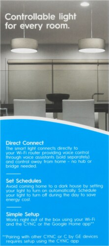 GE Cync™ Soft White Direct Connect Smart Bulb Perspective: right