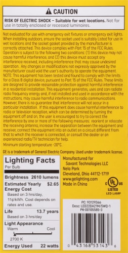 GE 150 Watt LED Light Bulb Perspective: right