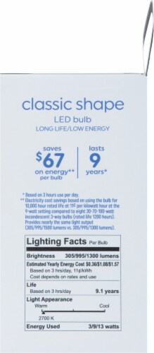GE Soft White LED Classic Shape Light Bulb Perspective: right