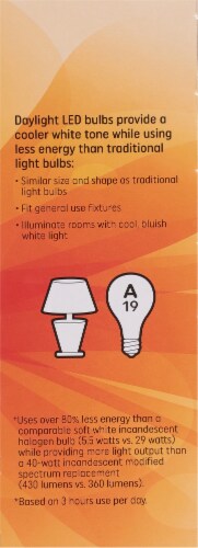 GE Daylight LED 5.5 Watt (40 Watt) Light Bulbs Perspective: right