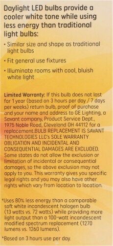 GE 100 Watt Daylight LED Bulbs Perspective: right