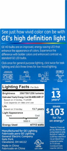 GE Refresh 4/7/13-Watt (30/70/100-Watt) Daylight A21 3-Way HD LED Light Bulb Perspective: right