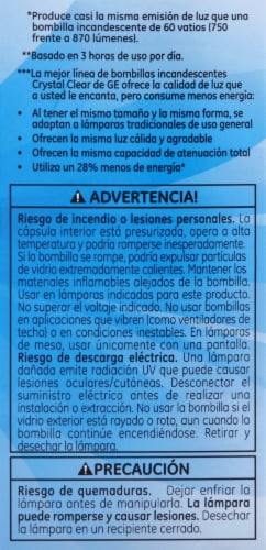 GE Energy-Efficient Crystal Clear Halogen Light Bulbs Perspective: right