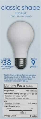 GE 5-Watt (40-Watt) Medium Base A19 LED Light Bulbs Perspective: right