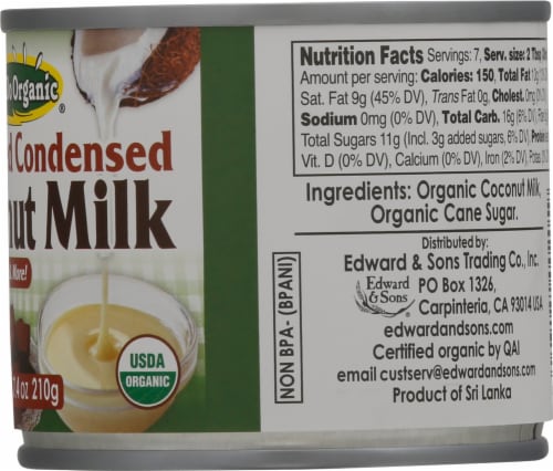 Let's Do Organic® Sweetened Condensed Coconut Milk Perspective: right