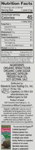 Let's Do Organic® Organic Rolled Style Sugar Cones Perspective: right
