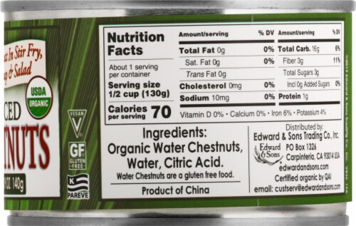 Native Forest® Organic Sliced Water Chestnuts Perspective: right