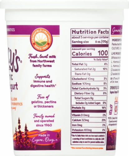 Nancy's Lowfat Plain Yogurt Perspective: right