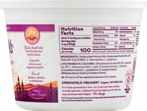 Nancy's Plain Lowfat Probiotic Yogurt Perspective: right