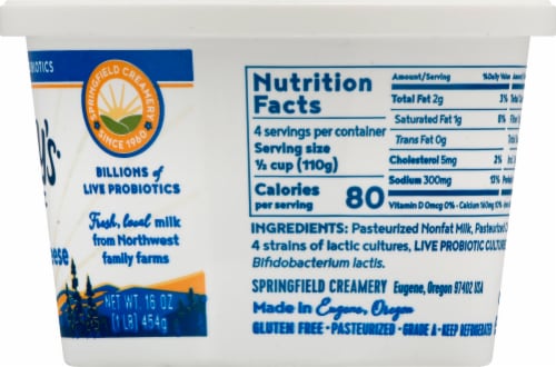Nancy's Probiotic Lowfat Cottage Cheese Perspective: right