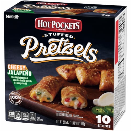 Hot Pockets Cheesy Jalapeño Stuffed Pretzels Perspective: right
