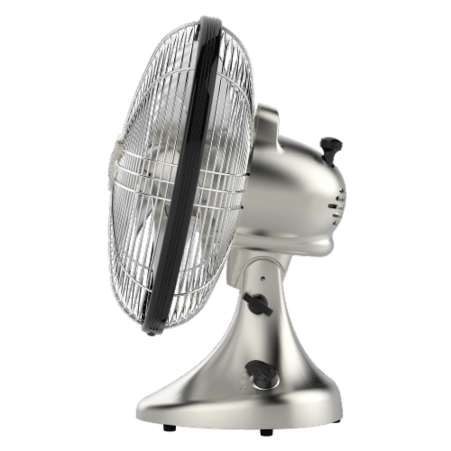 Vornado Silver Swan Vintage Oscillating Fan - Brushed Nickel Perspective: right