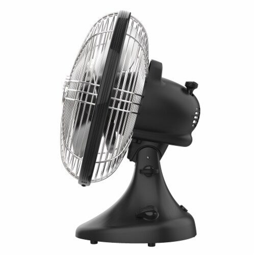 Vornado Silver Swan S Vintage Oscillating Fan - Matte Black Perspective: right