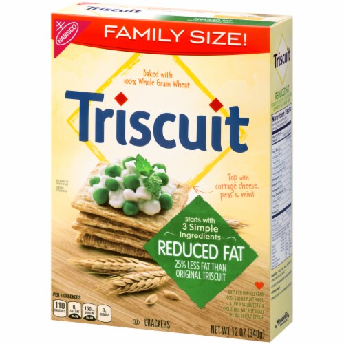 Triscuit Reduced Fat Crackers Family Size Perspective: right