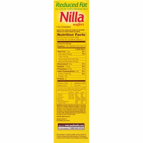 Nilla Wafers Reduced Fat Wafer Cookies Perspective: right