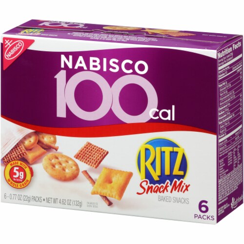 Nabisco 100 Calorie Ritz Baked Snack Mix Packs Perspective: right