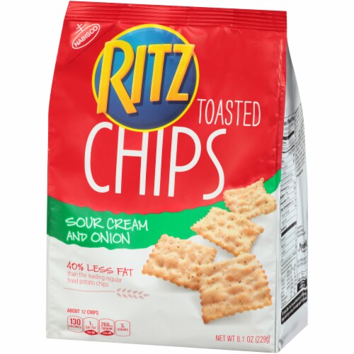 Ritz Sour Cream & Onion Toasted Chips Perspective: right