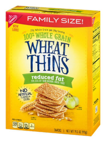 Wheat Thins Reduced Fat Crackers Perspective: right