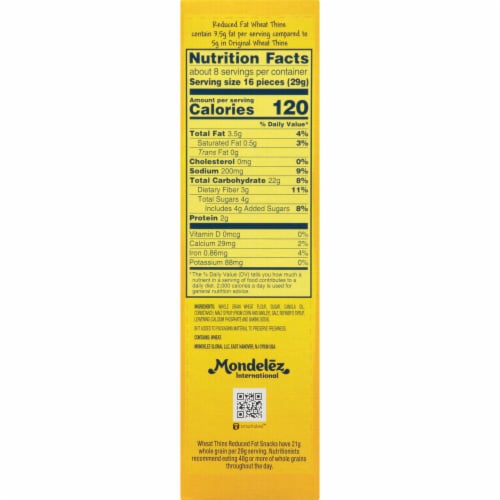Wheat Thins Reduced Fat Crackers Perspective: right