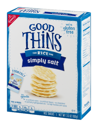 Nabisco Rice Thins Simply Salt Good Thins Perspective: right