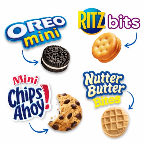 OREO CHIPS AHOY! Nutter Butter RITZ Bits Cookies & Crackers Variety Pack Perspective: right