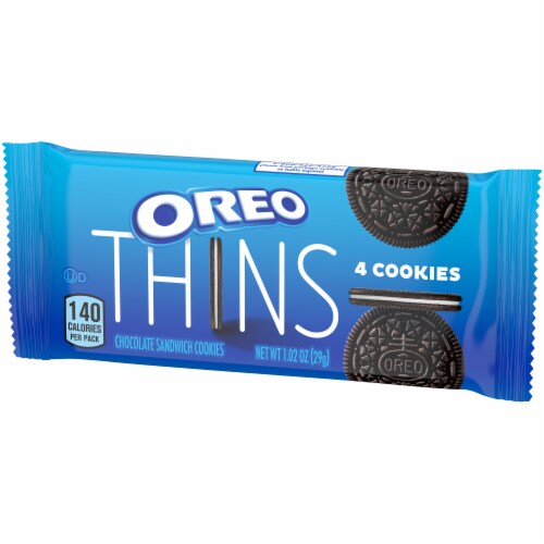 Oreo Thins Chocolate Sandwich Cookies Perspective: right