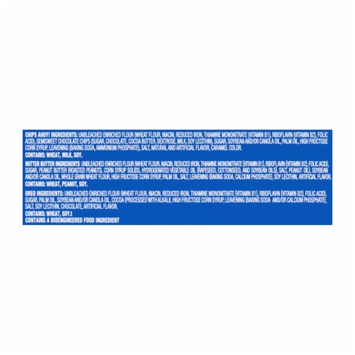 Nabisco Cookie Variety Pack Oreo Nutter Butter Chips Ahoy! Snack Packs Perspective: right