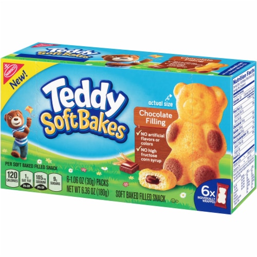 Teddy Soft Bakes Chocolate Filled Snacks Perspective: right