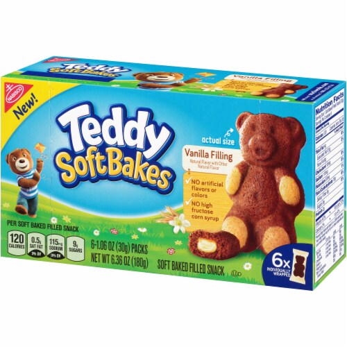 Teddy Soft Bakes Vanilla Filled Snacks Perspective: right