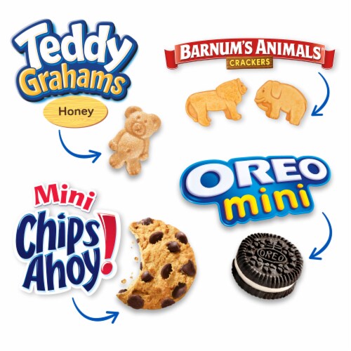 Nabisco Team Favorities OREO CHIPS AHOY! Teddy Grahams & Barnum's Cookies Variety Pack Perspective: right