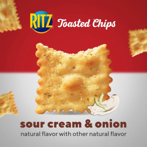 RITZ Toasted Chips Sour Cream and Onion Crackers Perspective: right