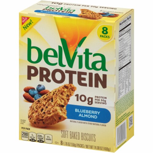 BelVita Protein Blueberry Almond Soft Baked Biscuits 8 Ct 1 76 Oz 