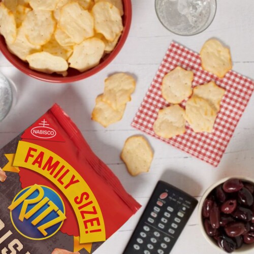 Ritz Crisp & Thins Original Potato And Wheat Chips With Creamy Onion And Sea Salt Family Size Perspective: right
