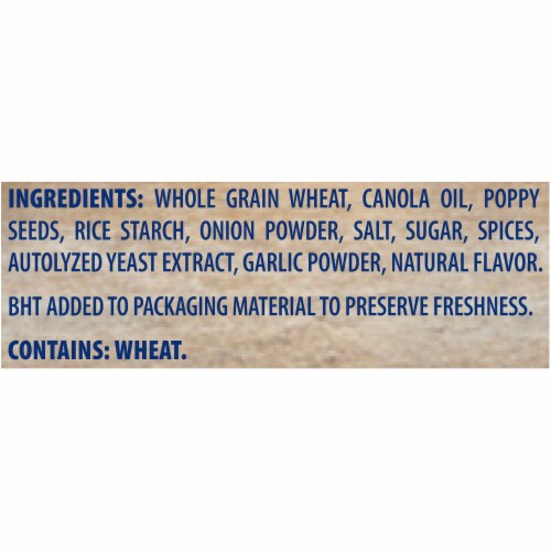 Triscuit Garlic & Onion With Poppy Seeds Whole Grain Wheat Crackers Perspective: right