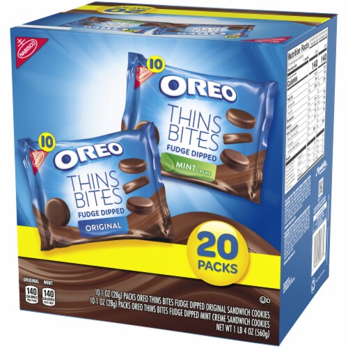 Oreo Fudge Dipped Thins Bites Perspective: right