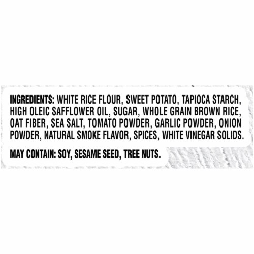 Good Thins Barbecue Rice & Sweet Potato Snacks Gluten Free Crackers Perspective: right