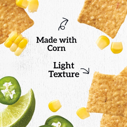 Good Thins Jalapeño & Lime Corn & Rice Snacks Gluten Free Crackers Perspective: right