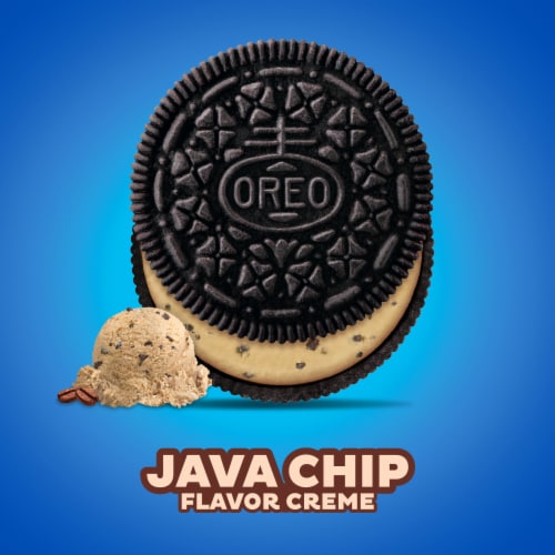 Oreo Java Chip Creme Chocolate Sandwich Cookies Family Size Perspective: right
