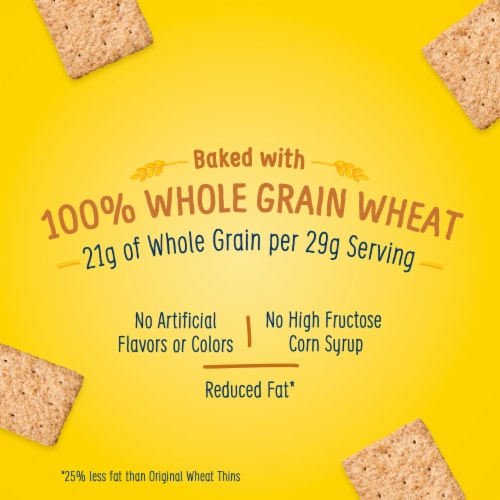 Wheat Thins Reduced Fat Whole Grain Wheat Crackers Perspective: right