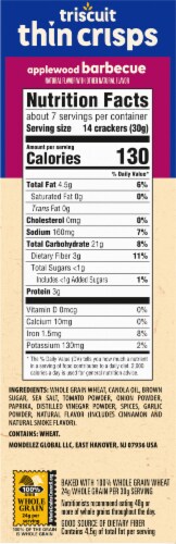 Triscuit Thin Crisps Applewood Barbecue Crackers Perspective: right