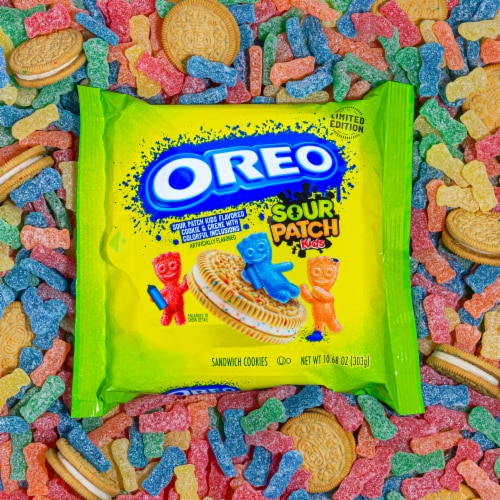 Oreo Sour Patch Kids Sandwich Cookies Perspective: right