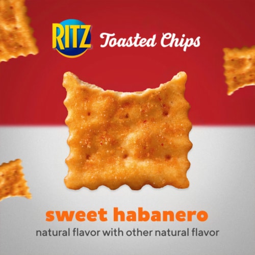 RITZ Toasted Chips Sweet Habanero Crackers Perspective: right