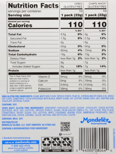 Nabisco Chips Ahoy and Oreo Gluten Free Cookies Variety Pack Perspective: right