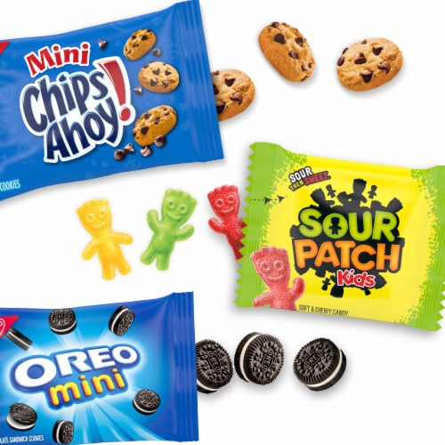 SOUR PATCH KIDS Candy OREO Mini Cookies and Mini CHIPS AHOY! Cookies & Candy Variety Pack Perspective: right