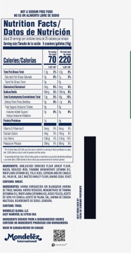 Nabisco Premium Unsalted Tops Fresh Stacks Perspective: right