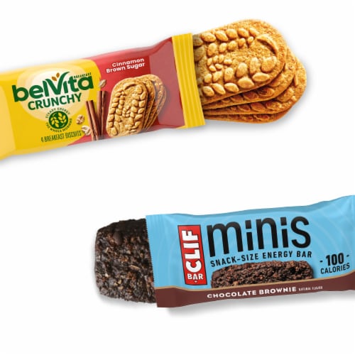 CLIF BAR Minis Energy Bars & belVita Crunchy Breakfast Biscuits Variety Pack Perspective: right