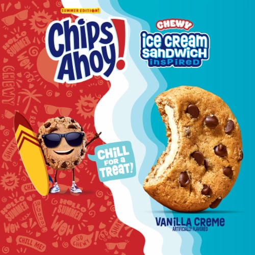 CHIPS AHOY! Chewy Ice Cream Sandwich Chocolate Chip Cookies Perspective: right